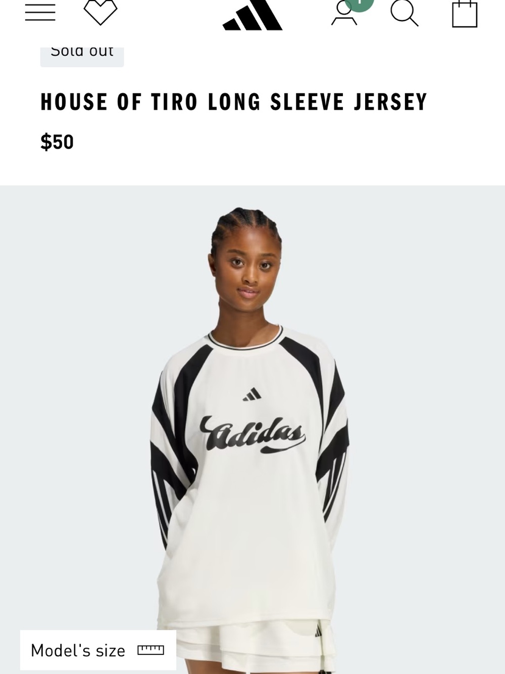adidas White and Black House of Tiro Long Sleeve Jersey